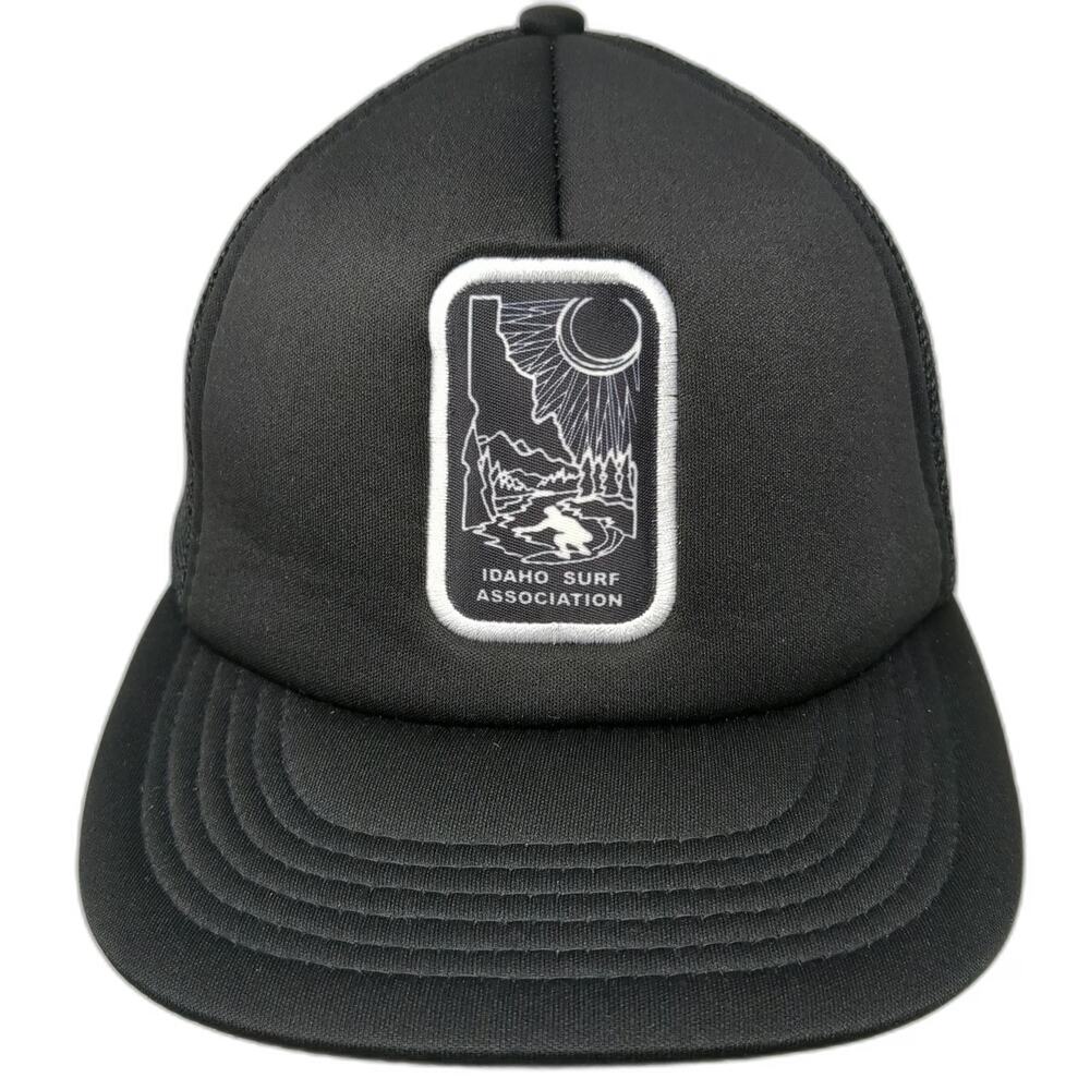 District Trucker Hat Black One Size Idaho Surf Association Mesh Snapback